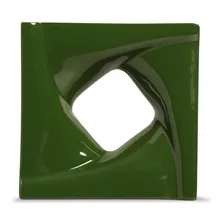 Cobogó Cerâmico Verde Twist Parede Divisão 19,5x19,5 Cm