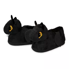 Pantufa 3d Dragão Preto Importway Adulta E Infantil Menino