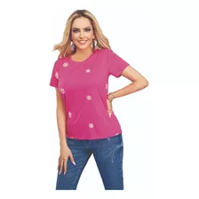 Playera Casual Mujer Rosa 912-12