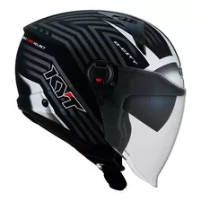 Capacete Kyt D-city Lucent Tamanho Do Capacete 58(m) Cor Preto/prata