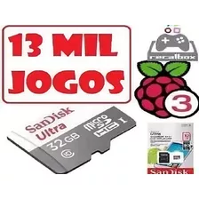 Cartão Sd C/ 13 Mil Jogos Recalbox P/ Raspberry Pi3