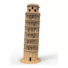 Torre Pisa Mdf Decoração Puzzle 3d