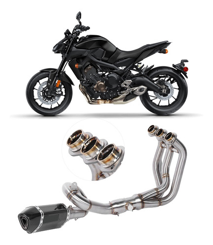 Sistema De Escape Completo Decat Header + Slipon Muffler Fit Foto 8