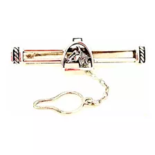 Traba De Corbata De Plata Estribo Con Caballo. Sg- Joyería