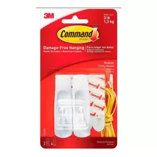 Ganchos Percha 3m De Uso General Command Medianos Blanco X 2