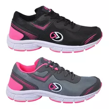  Combo 2 Pares Tenis Feminino Treino Caminhada Confortavel 