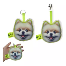 02 Enfeite Chaveiro Cachorro Raça Spitz Lulu Feltro Decora