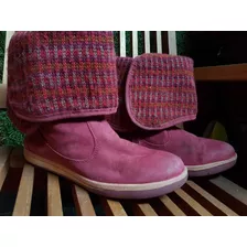 Pantubotas Mujer Bota C/abrojo Dama Corderito Nro 36