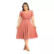 Vestido Boneca Midi Social Moda Cristã