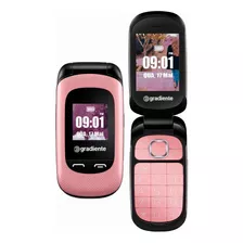 Celular Rosa Flip Gradiente 32mb Para Idosos