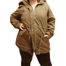 Parka Gabardina Abrigada Mujer Talles Grandes