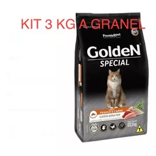 Kit 3 Kg Ração A Granel Golden Special Gatos Adultos