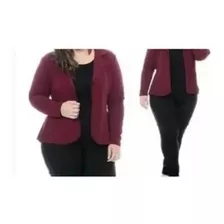 Blazer Plus Size Casaco Neoprene Corte A Laser G1 G2 G3