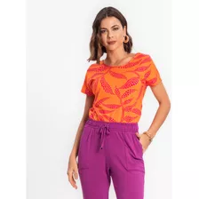 Blusa Feminina Em Viscose Rovitex Laranja