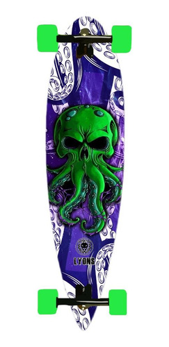 Skate Longboard Montado Lyons Roda Importada  Abec 15 Polvo