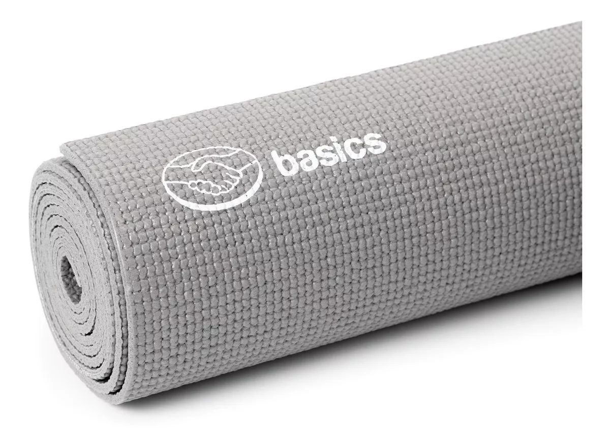 Mat De Yoga Mercado Libre Basics Colchoneta Pilates Gris 4mm