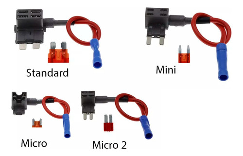 Roba Corriente Mini Automotriz Porta Fusible Carro 12v Foto 4