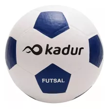 Pelota Futsal N°4 Simil Cuero Futbol Medio Pique Papi X5 Color Blanco/azul