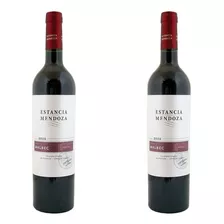 Botella De Vino Tinto Malbec Estancia Mendoza 750 Cc.pack X2