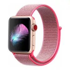 Correa Para Applewatch Nylon Bucle Rosada 42mm / 44mm