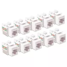 El Cable Listado Por Ul 10pack Cat6 Rj45 Keystone Jack Cat 6