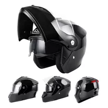 Casco Abatible Luces Led Para Moto Certificado Dot