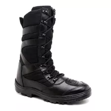 Bota Coturno Militar Segurança Vigilante Cano Longo Couro