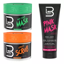 Kit Mascarillas Faciales + Exfoliante Level3