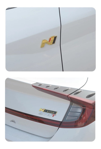 Emblema Logo Hyundai N Line Parrilla Lateral Trasero Foto 6