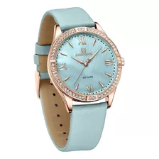 Reloj Femenino Elegante Naviforce Nf5038 Pulso En Cuero 