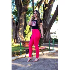 Kit 3 Calça Femenina Bengaline Com Cinto Pronta Entrega