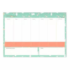 Bloco Diário Planner De Mesa Mensal Coelhos A4 25 Folhas