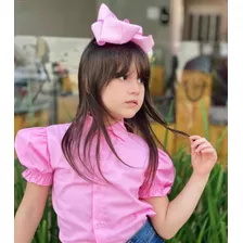 Blusa Camisa Social Infantil Menina Mini Diva Blogueirinha