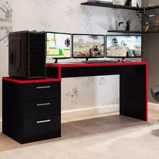 Mesa Gamer Desk Drx 5000 Espresso Móveis Cewt
