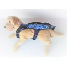 Chaleco Táctico Entrenamiento Alforja Perro Camuflage Azul