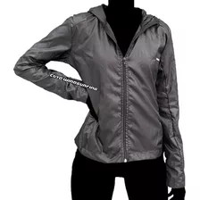 Campera Rompeviento Mujer Salpa Capucha Running Bici Cuo