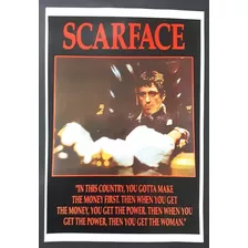 Poster Pelicula Scarface Decorativo Vintage Laser Rock