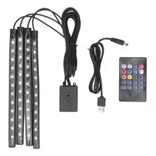 Luz Led Rgb Con Control Remoto, 8 Colores, 48 Led, Tira De S