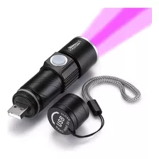 Lanterna Ultravioleta Usb Led Potente Luz Negra Uv Escorpião