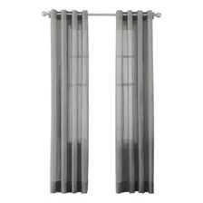 Juego De Cortinas En Tela Voile 135x150 Elegante Premium