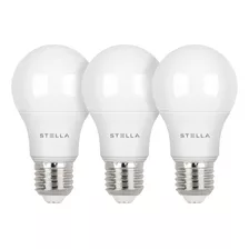 3x Lâmpada Led Bulb A60 9w Stella Sth8265 Quente Neutro Frio Cor Da Luz 3000k Branco Quente