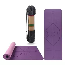 Tapete Mat Tpe De Yoga Estampado 6mm Com Bolsa Borracha Pu