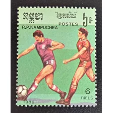 Camboya Deportes, Sello Sc 652 Fútbol Año 1986 Mint L18784