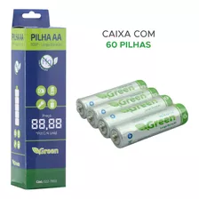 Pack C/60 Pilhas Pequena Aa Original Green - Dura Muito