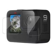 Conjunto Película Vidro Lente E Visor Lcd Gopro Hero 9 Black