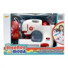 Maquina De Coser Juguete Niñas Niños Mi Alegría Diseños Moda Color Blanca Con Rojo