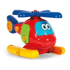 Helicóptero Infantil Didático Poliplac - Monta E Desmonta Cor Colorido Personagem Sem Personagem