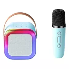 Mini Maquina De Karaokê Com Microfone Sem Fio Bluetooth 