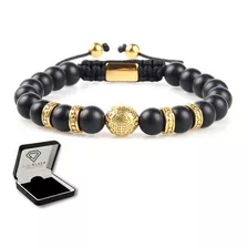 Pulsera Digiblack Peidra Onix, Gold Inox K03