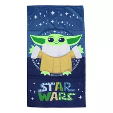 Toalla Infantil Playera Baby Yoda Algodón 70 X 130 Cm